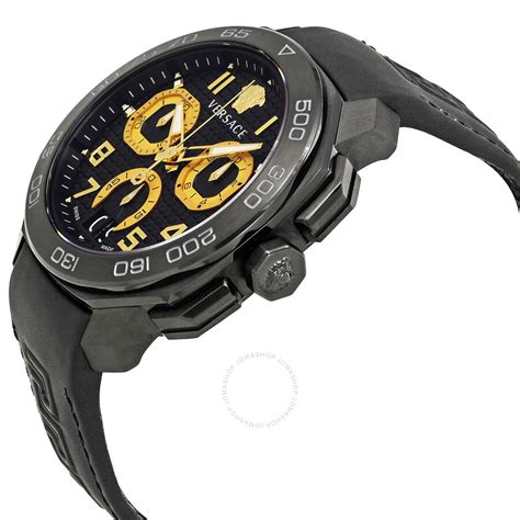 Versace Dylos Chronograph Black Dial Men's Watch VQC020015  